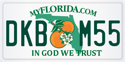 FL license plate DKBM55
