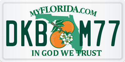 FL license plate DKBM77
