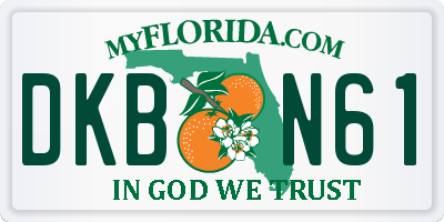 FL license plate DKBN61