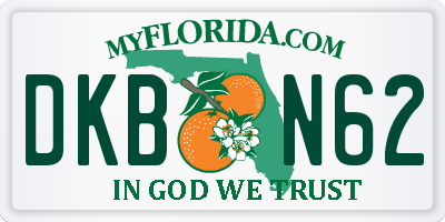FL license plate DKBN62