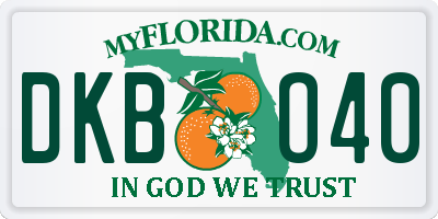 FL license plate DKBO40