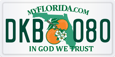FL license plate DKBO80