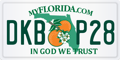 FL license plate DKBP28