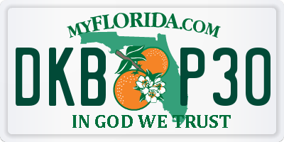 FL license plate DKBP30