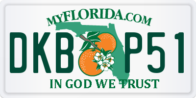 FL license plate DKBP51