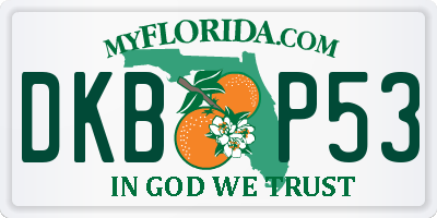 FL license plate DKBP53