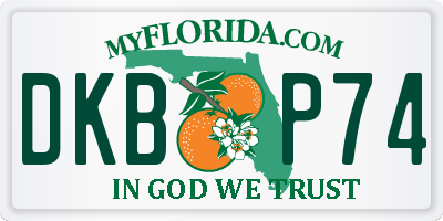 FL license plate DKBP74