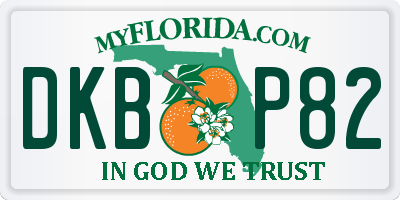 FL license plate DKBP82