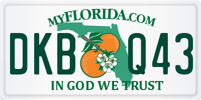 FL license plate DKBQ43