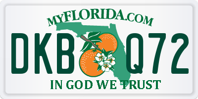 FL license plate DKBQ72