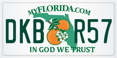 FL license plate DKBR57