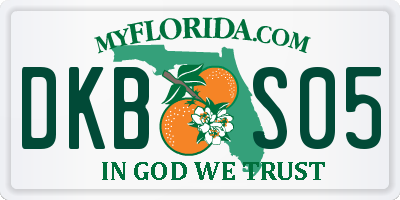 FL license plate DKBS05