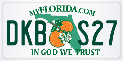 FL license plate DKBS27