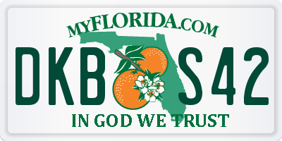 FL license plate DKBS42