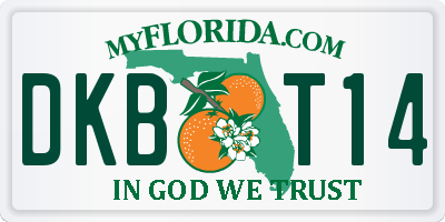 FL license plate DKBT14
