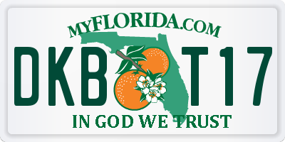 FL license plate DKBT17