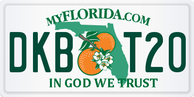 FL license plate DKBT20