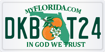 FL license plate DKBT24