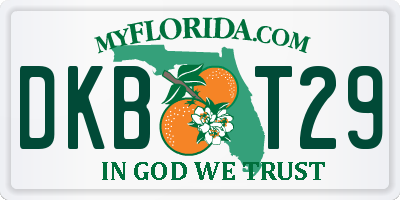 FL license plate DKBT29