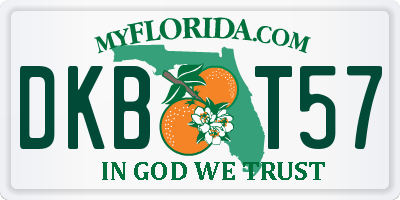 FL license plate DKBT57