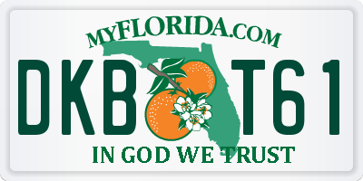 FL license plate DKBT61