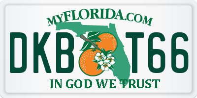 FL license plate DKBT66