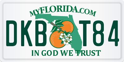 FL license plate DKBT84
