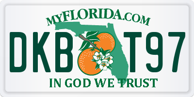 FL license plate DKBT97
