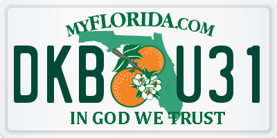 FL license plate DKBU31