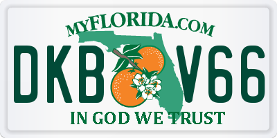 FL license plate DKBV66