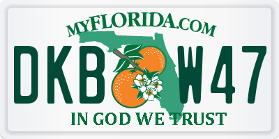 FL license plate DKBW47