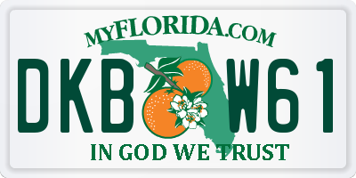 FL license plate DKBW61