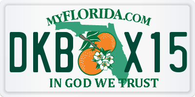 FL license plate DKBX15