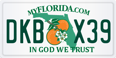 FL license plate DKBX39
