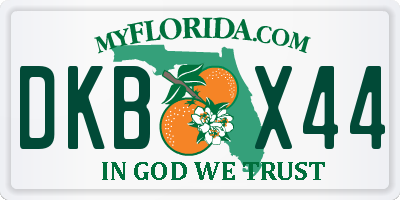 FL license plate DKBX44