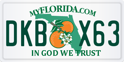 FL license plate DKBX63