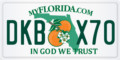 FL license plate DKBX70
