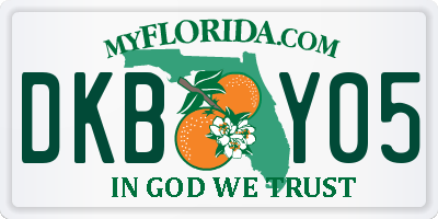 FL license plate DKBY05