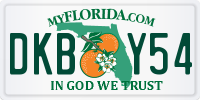 FL license plate DKBY54
