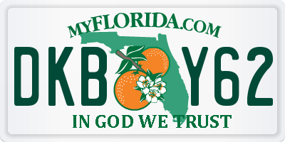 FL license plate DKBY62