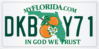 FL license plate DKBY71