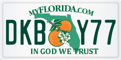 FL license plate DKBY77