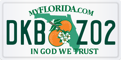 FL license plate DKBZ02