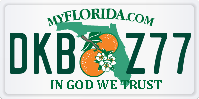 FL license plate DKBZ77