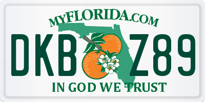 FL license plate DKBZ89
