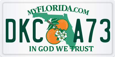 FL license plate DKCA73