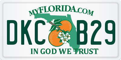 FL license plate DKCB29