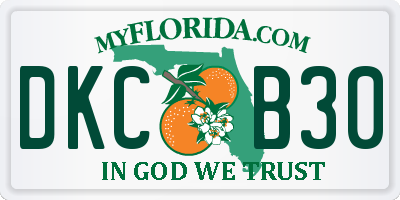 FL license plate DKCB30