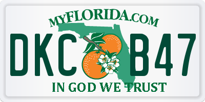 FL license plate DKCB47