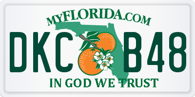 FL license plate DKCB48